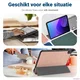 Samsung Galaxy Tab S10+ / S9+ / S9 FE+ Hoes Book Case met Standaard Roze afbeelding 8