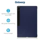 Samsung Tab S12 Ultra / S11 Ultra Hoes Tri-Fold Book Case Standaard Blauw afbeelding 3