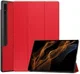 Samsung Galaxy Tab S11 Ultra / S10 Ultra Hoes Tri-Fold Book Case Standaard Rood