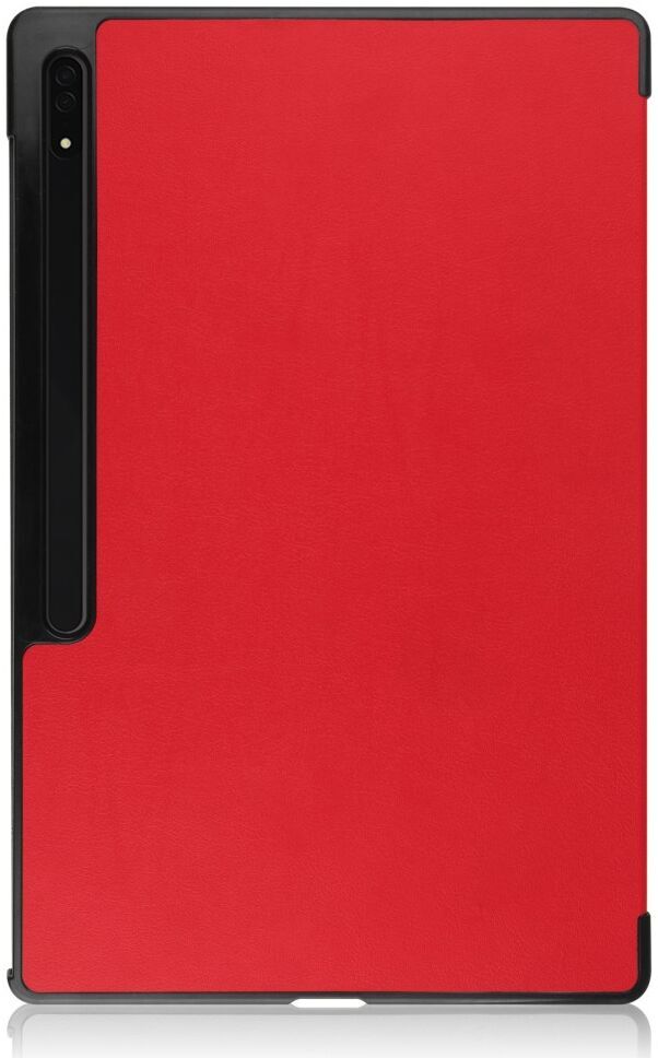 Samsung Galaxy Tab S10 Ultra / S9 Ultra Hoes Tri-Fold Book Case Standaard Rood afbeelding 11