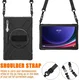 Samsung Galaxy Tab S9 Ultra Hoes met Kickstand en Handriem Zwart afbeelding 6