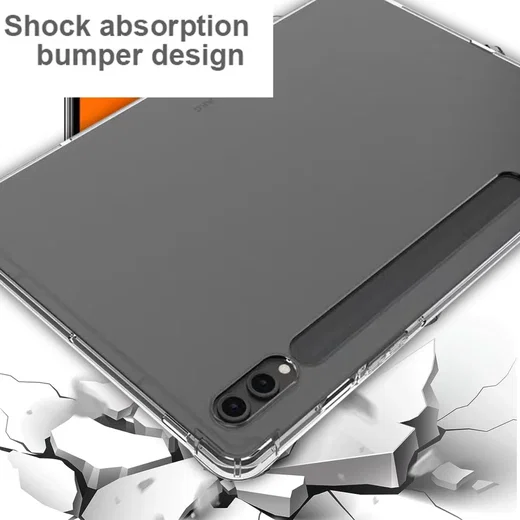 Samsung Galaxy Tab S9 Plus/S9 FE Plus Hoes Schokbestendig Transparant afbeelding 2