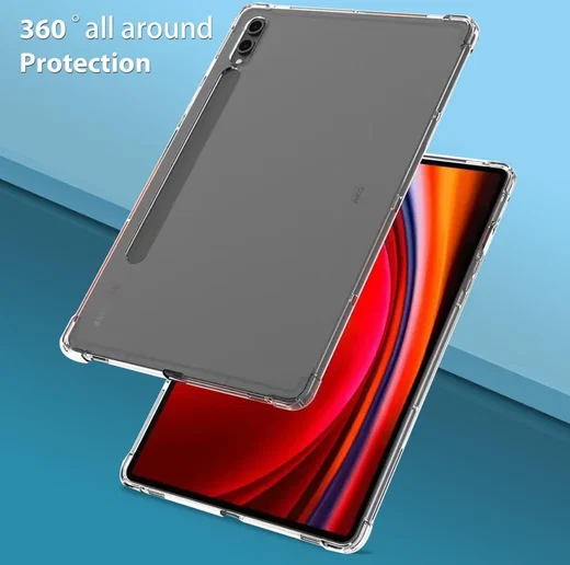 Samsung Galaxy Tab S9 Plus/S9 FE Plus Hoes Schokbestendig Transparant afbeelding 3