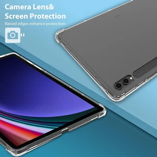 Samsung Galaxy Tab S9 Plus/S9 FE Plus Hoes Schokbestendig Transparant afbeelding 4