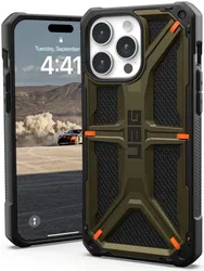 Urban Armor Gear Monarch Kevlar Apple iPhone 15 Pro Max Hoesje Groen afbeelding