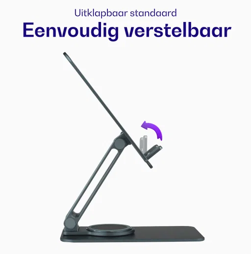 Buddi Draaibare Tablet / Smartphone Bureau Houder Spacegrijs afbeelding 2