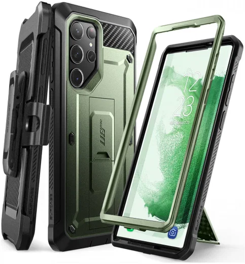 SUPCASE UB Pro Samsung S23 Ultra Hoesje Full Protect Kickstand Groen afbeelding 1