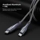 Duzzona 2.22A USB-C naar Lightning Kabel 20W Power Delivery 2M Grijs afbeelding 5