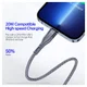 Duzzona 2.22A USB-C naar Lightning Kabel 20W Power Delivery 3M Grijs afbeelding 3