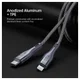 Duzzona 2.22A USB-C naar Lightning Kabel 20W Power Delivery 3M Grijs afbeelding 5