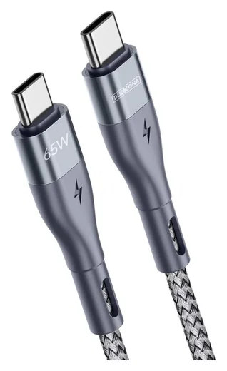 Duzzona 3.25A USB-C naar USB-C Kabel met Power Delivery 65W 2M Grijs afbeelding 2