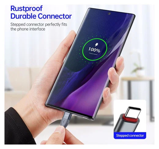 Duzzona 3.25A USB-C naar USB-C Kabel met Power Delivery 65W 2M Grijs afbeelding 7