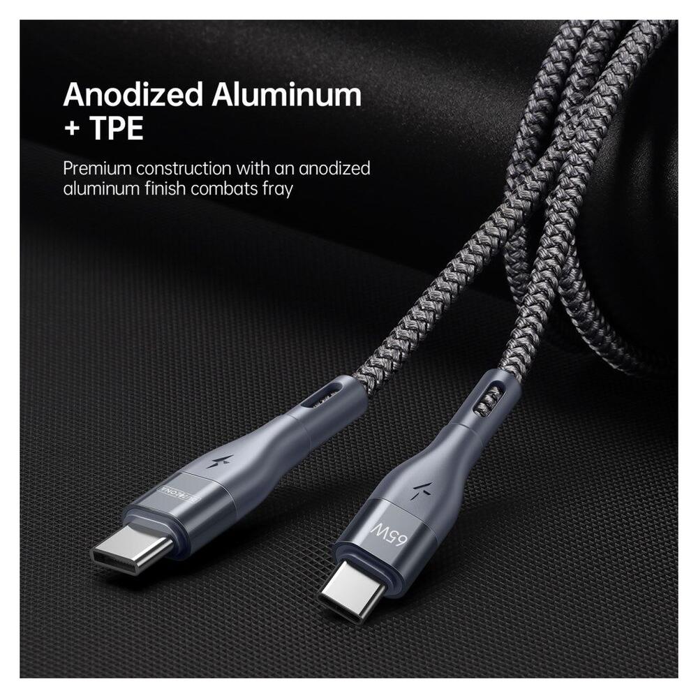 Duzzona 3.25A USB-C naar USB-C Kabel met Power Delivery 65W 2M Grijs afbeelding 8