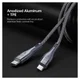 Duzzona 3.25A USB-C naar USB-C Kabel met Power Delivery 65W 2M Grijs afbeelding 8