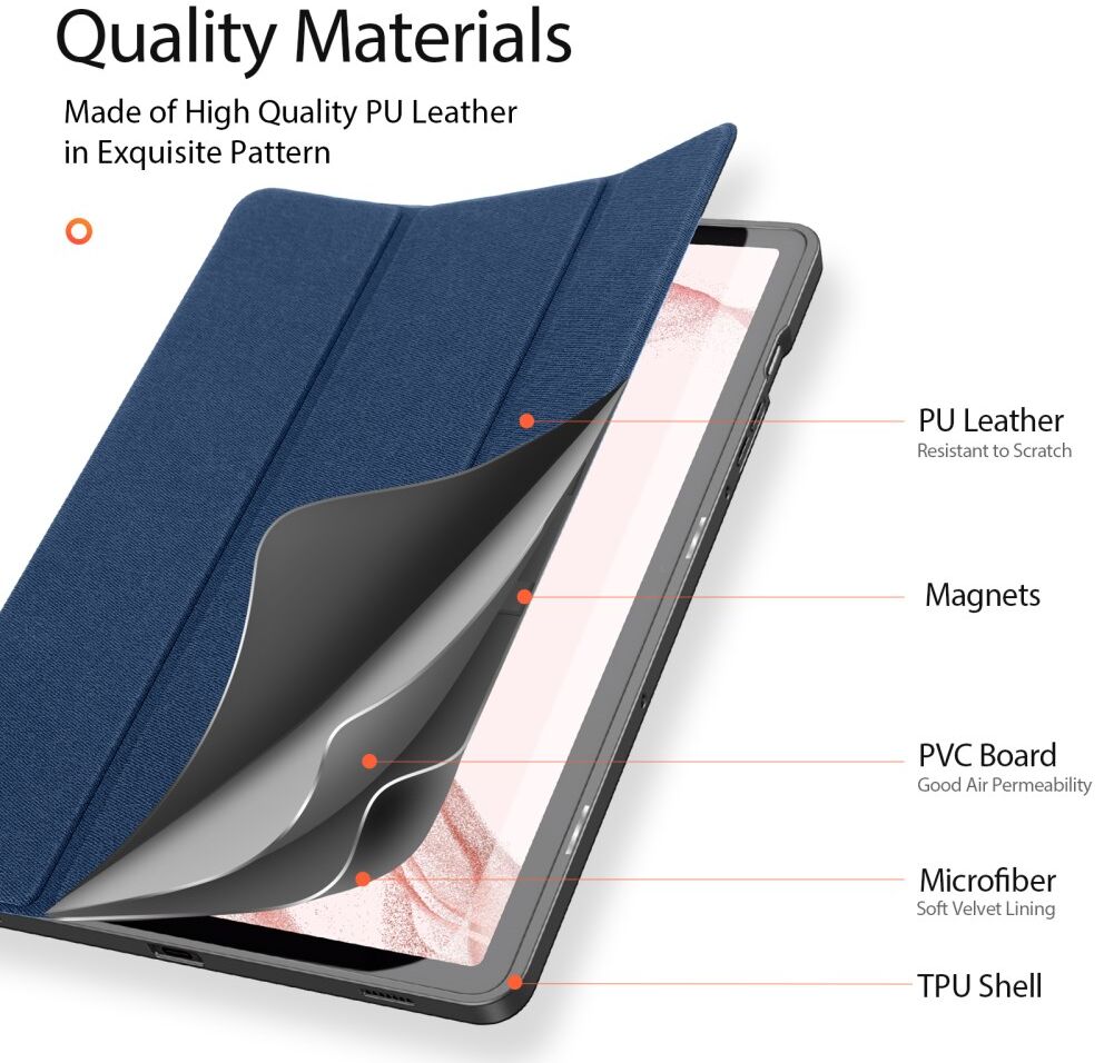 Dux Ducis Domo Samsung Galaxy Tab S9 Hoes Book Case Blauw afbeelding 3
