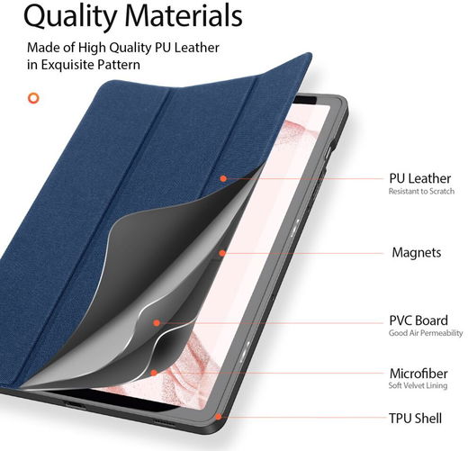 Dux Ducis Domo Samsung Galaxy Tab S9 Hoes Book Case Blauw afbeelding 3