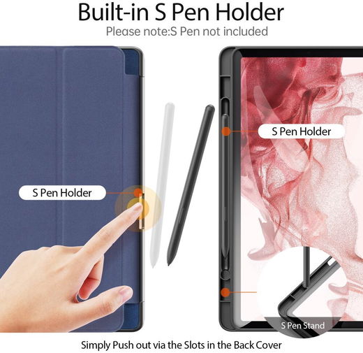 Dux Ducis Domo Samsung Galaxy Tab S9 Hoes Book Case Blauw afbeelding 5