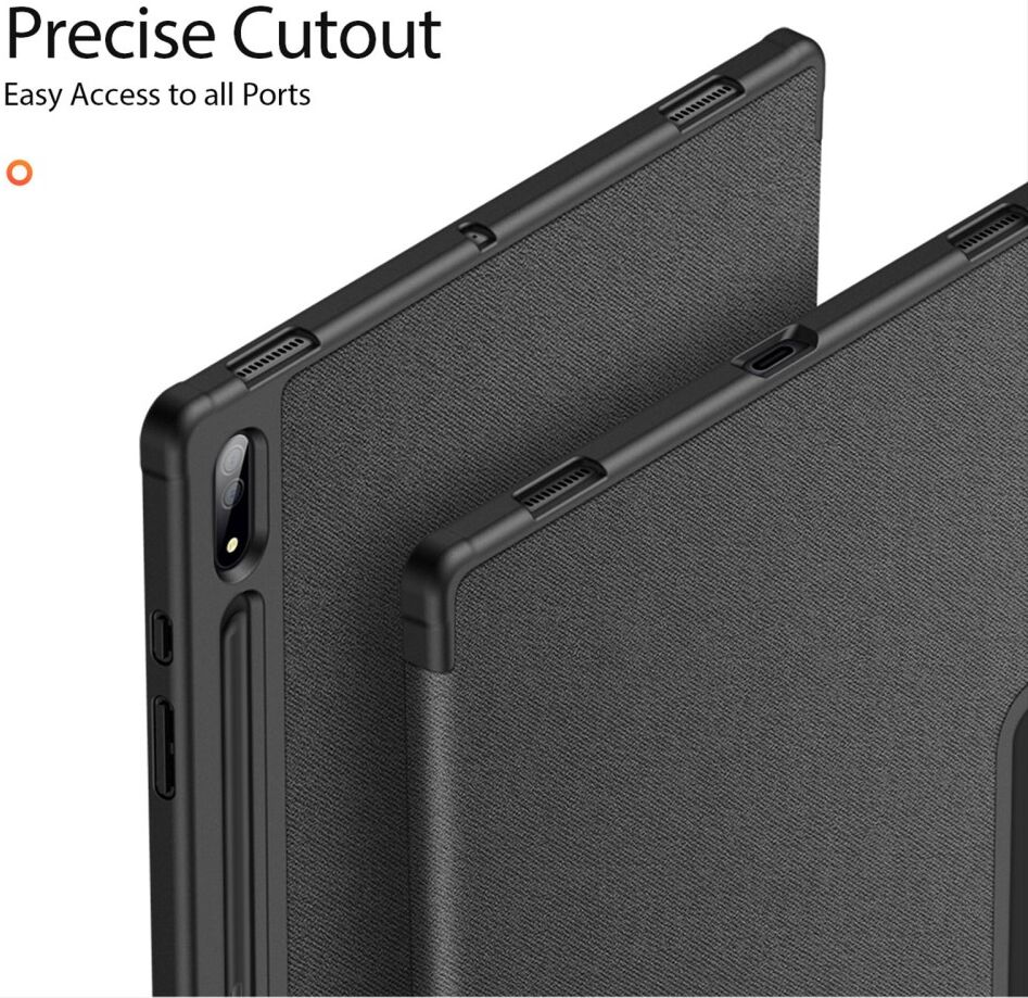 Dux Ducis Samsung Tab S8/S9 Ultra Hoes Tri-Fold Book Case Zwart afbeelding 10