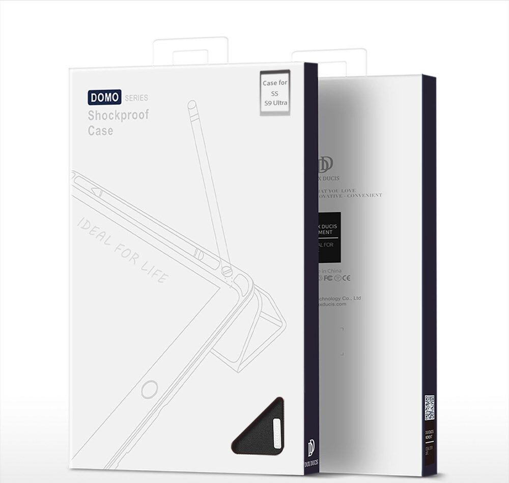 Dux Ducis Samsung Tab S8/S9 Ultra Hoes Tri-Fold Book Case Zwart afbeelding 12