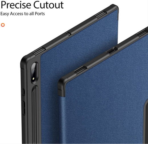 Dux Ducis Samsung Tab S8/S9 Ultra Hoes Tri-Fold Book Case Blauw afbeelding 10