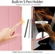 Dux Ducis Samsung Tab S8/S9 Ultra Hoes Tri-Fold Book Case Roze afbeelding 10