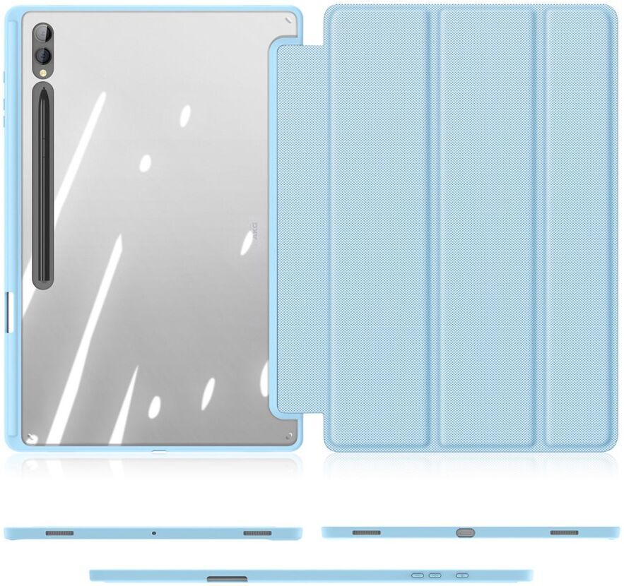Dux Ducis Toby Samsung Galaxy Tab S9 Hoes Tri-Fold Book Case Blauw afbeelding 9