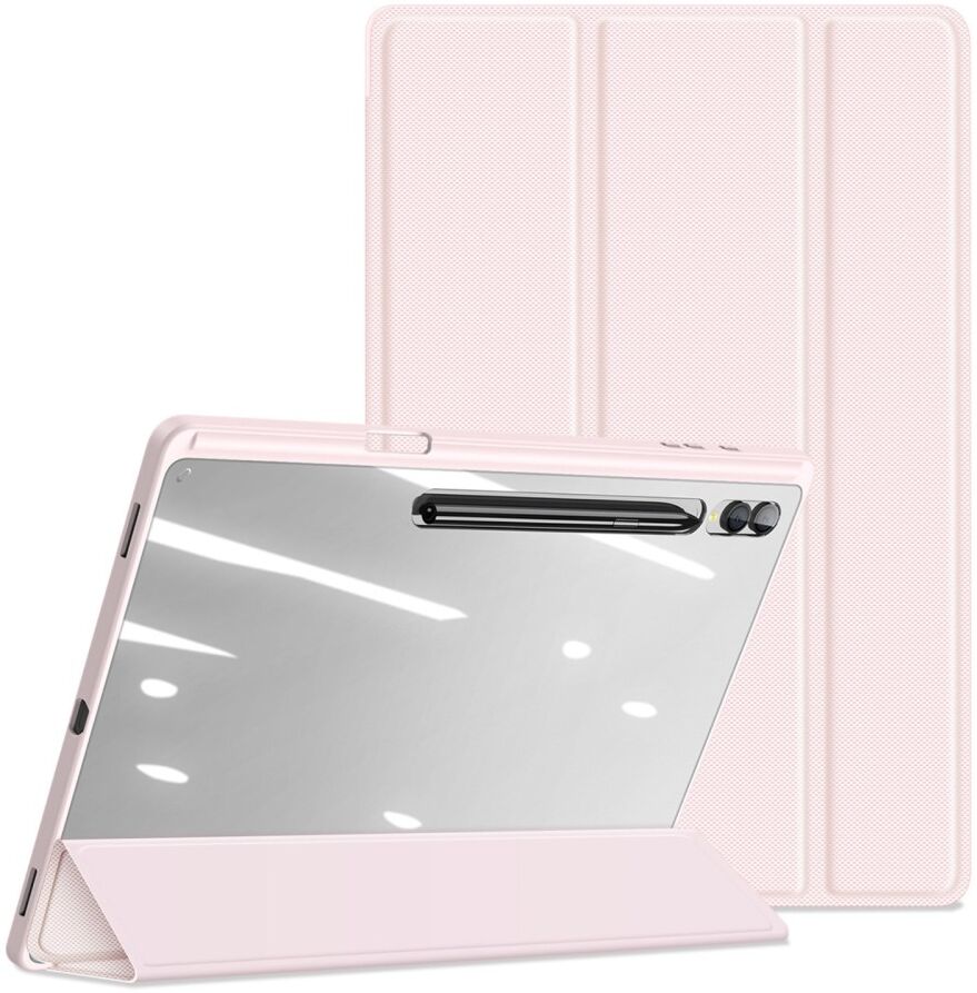 Dux Ducis Toby Samsung Galaxy Tab S9 Hoes Tri-Fold Book Case Roze afbeelding 8