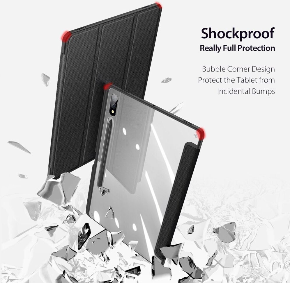 Dux Ducis Toby Samsung Tab S10+/ S9+ / S9 FE+ Hoes Tri-Fold Book Case Zwart afbeelding 5