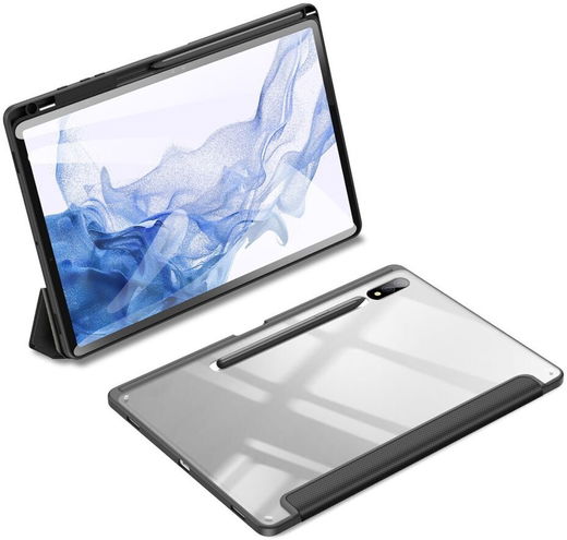 Dux Ducis Toby Samsung Tab S10+/ S9+ / S9 FE+ Hoes Tri-Fold Book Case Zwart afbeelding 8