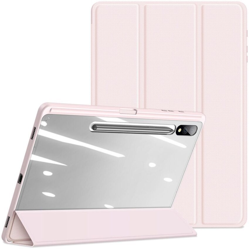 Dux Ducis Toby Samsung Tab S10+/ S9+ / S9 FE+ Hoes Tri-Fold Book Case Roze afbeelding 8