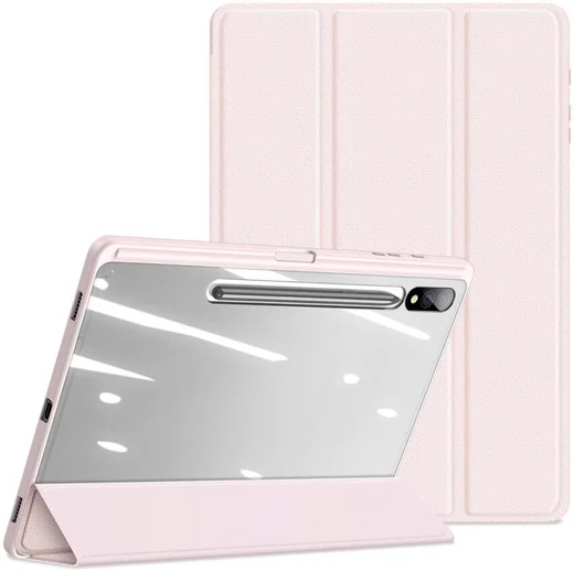 Dux Ducis Toby Samsung Tab S10+/ S9+ / S9 FE+ Hoes Tri-Fold Book Case Roze afbeelding 8