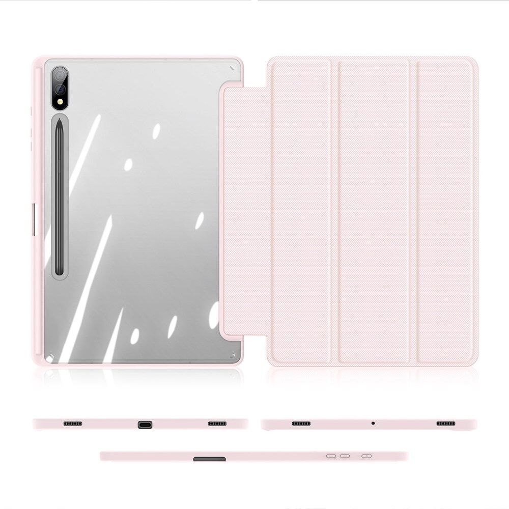 Dux Ducis Toby Samsung Tab S10+/ S9+ / S9 FE+ Hoes Tri-Fold Book Case Roze afbeelding 9
