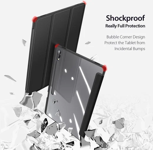 Dux Ducis Toby Samsung Tab S9 Ultra Hoes Tri-Fold Book Case Zwart afbeelding 5