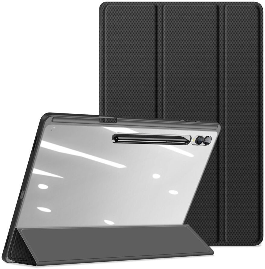 Dux Ducis Toby Samsung Tab S9 Ultra Hoes Tri-Fold Book Case Zwart afbeelding 8