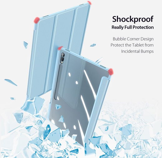 Dux Ducis Toby Samsung Tab S9 Ultra Hoes Tri-Fold Book Case Blauw afbeelding 5