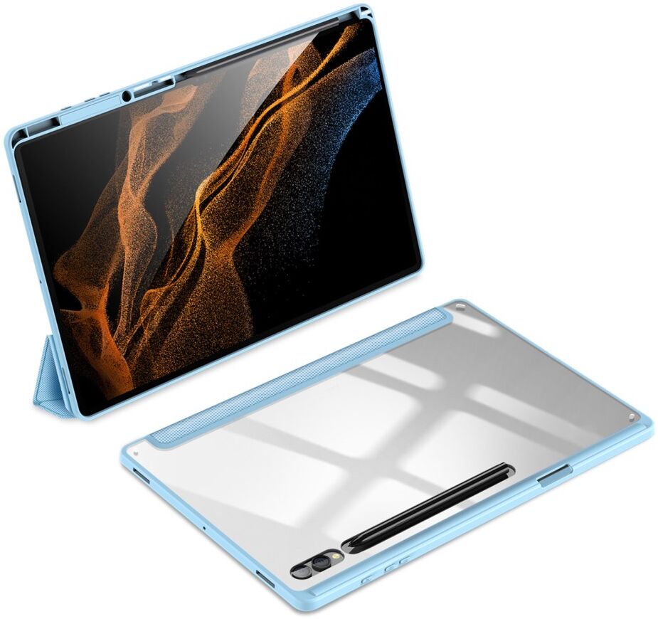 Dux Ducis Toby Samsung Tab S9 Ultra Hoes Tri-Fold Book Case Blauw afbeelding 7