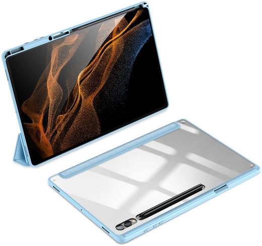 Dux Ducis Toby Samsung Tab S9 Ultra Hoes Tri-Fold Book Case Blauw afbeelding 7