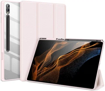Dux Ducis Toby Samsung Tab S11 Ultra Hoes Tri-Fold Book Case Roze