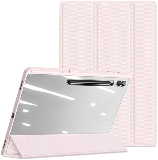 Dux Ducis Toby Samsung Tab S11 Ultra Hoes Tri-Fold Book Case Roze afbeelding 8