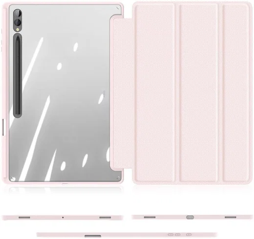 Dux Ducis Toby Samsung Tab S11 Ultra Hoes Tri-Fold Book Case Roze afbeelding 9