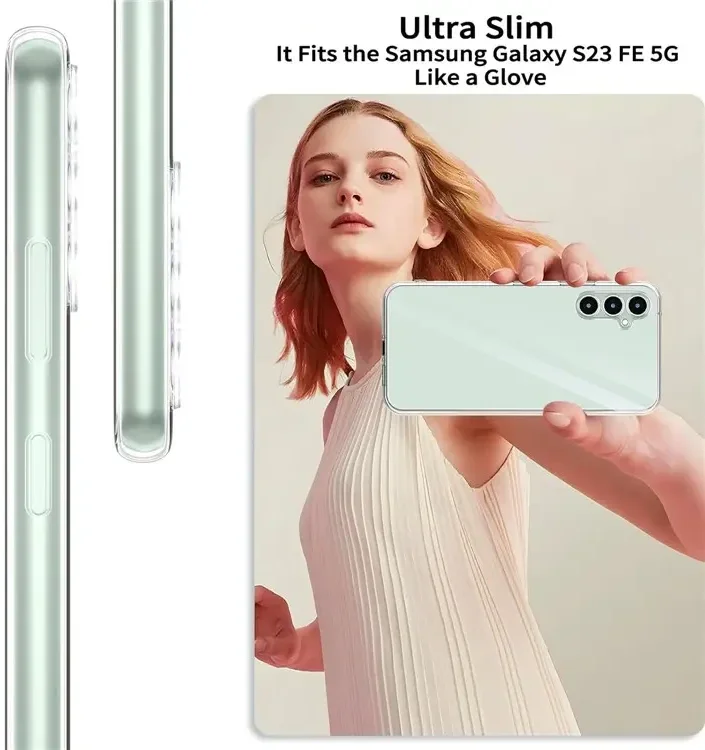 Samsung Galaxy S23 FE Hoesje Dun TPU Back Cover Transparant afbeelding 5