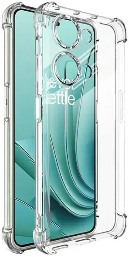 OnePlus Nord 3 Hoesje Schokbestendig en Dun TPU Back Cover Transparant afbeelding 1