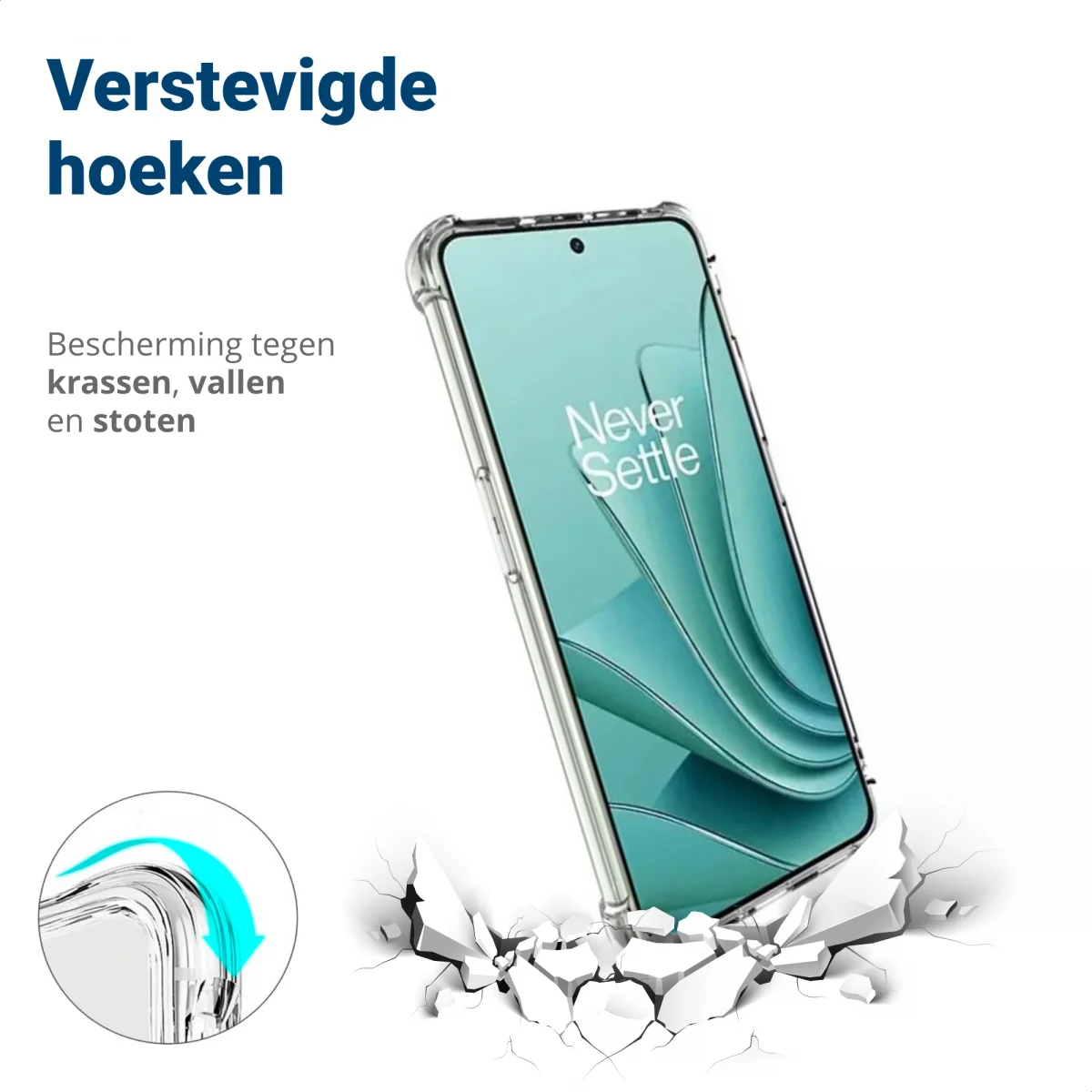 OnePlus Nord 3 Hoesje Schokbestendig en Dun TPU Back Cover Transparant afbeelding 2