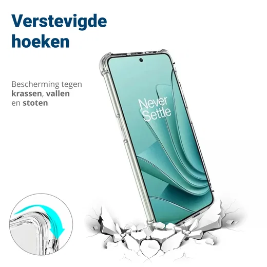 OnePlus Nord 3 Hoesje Schokbestendig en Dun TPU Back Cover Transparant afbeelding 2