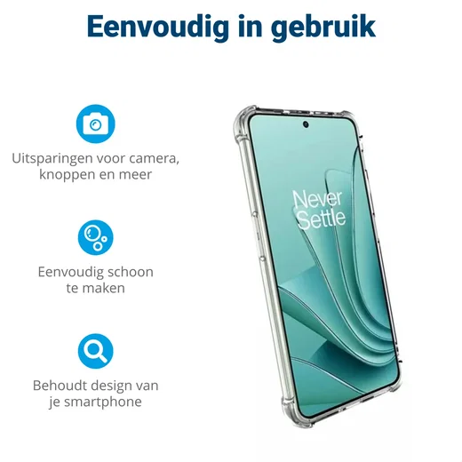 OnePlus Nord 3 Hoesje Schokbestendig en Dun TPU Back Cover Transparant afbeelding 6