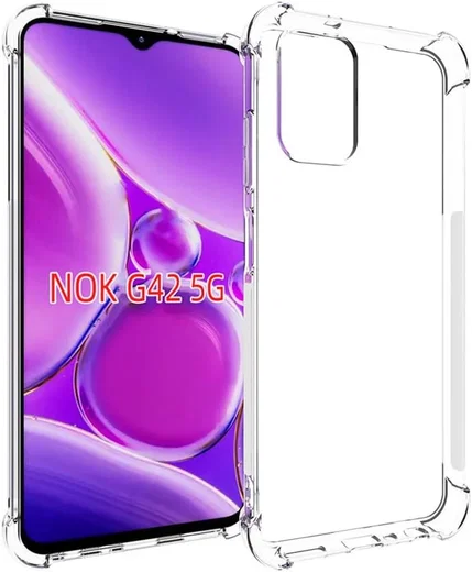 Nokia G42 Hoesje Schokbestendig en Dun TPU Back Cover Transparant afbeelding 1