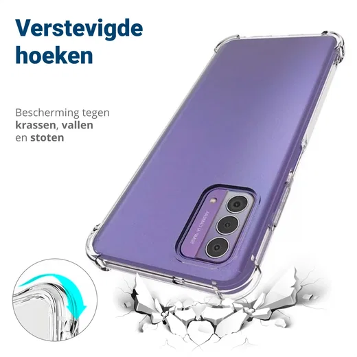 Nokia G42 Hoesje Schokbestendig en Dun TPU Back Cover Transparant afbeelding 2