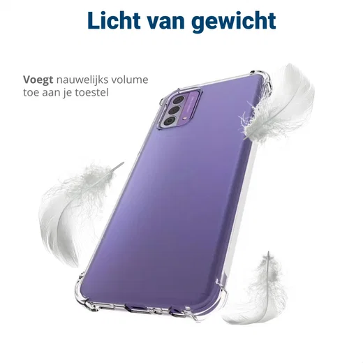 Nokia G42 Hoesje Schokbestendig en Dun TPU Back Cover Transparant afbeelding 5