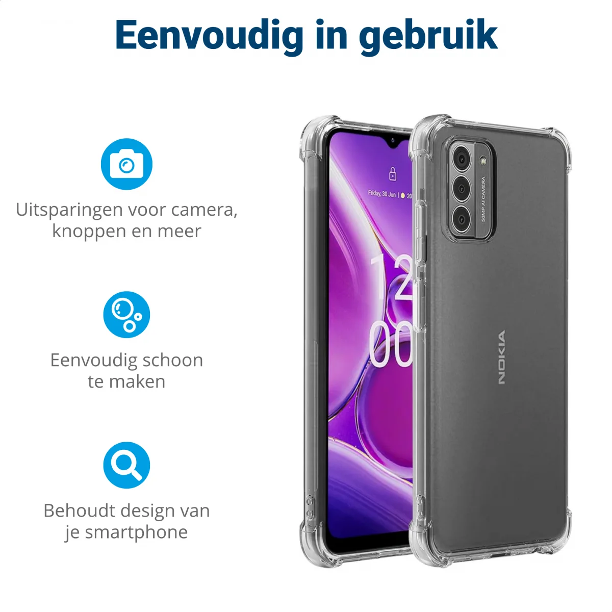 Nokia G42 Hoesje Schokbestendig en Dun TPU Back Cover Transparant afbeelding 6