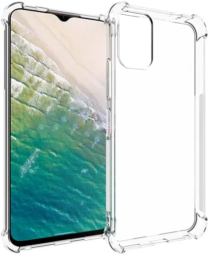 Nokia C32 Hoesje Schokbestendig en Dun TPU Back Cover Transparant afbeelding 1